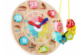 Baby Educational Toys for Children Blocks Wooden Toys Digital and Time Cognition